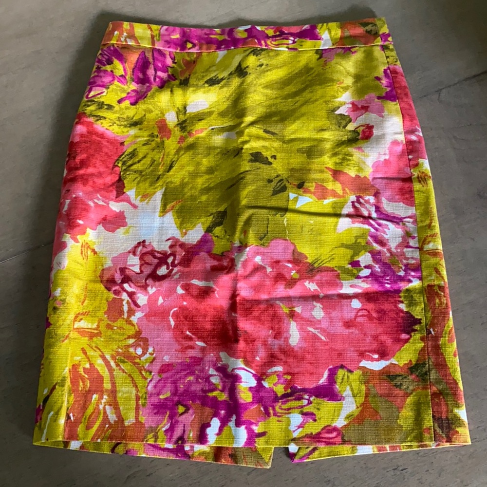 JCrew Floral Print Skirt